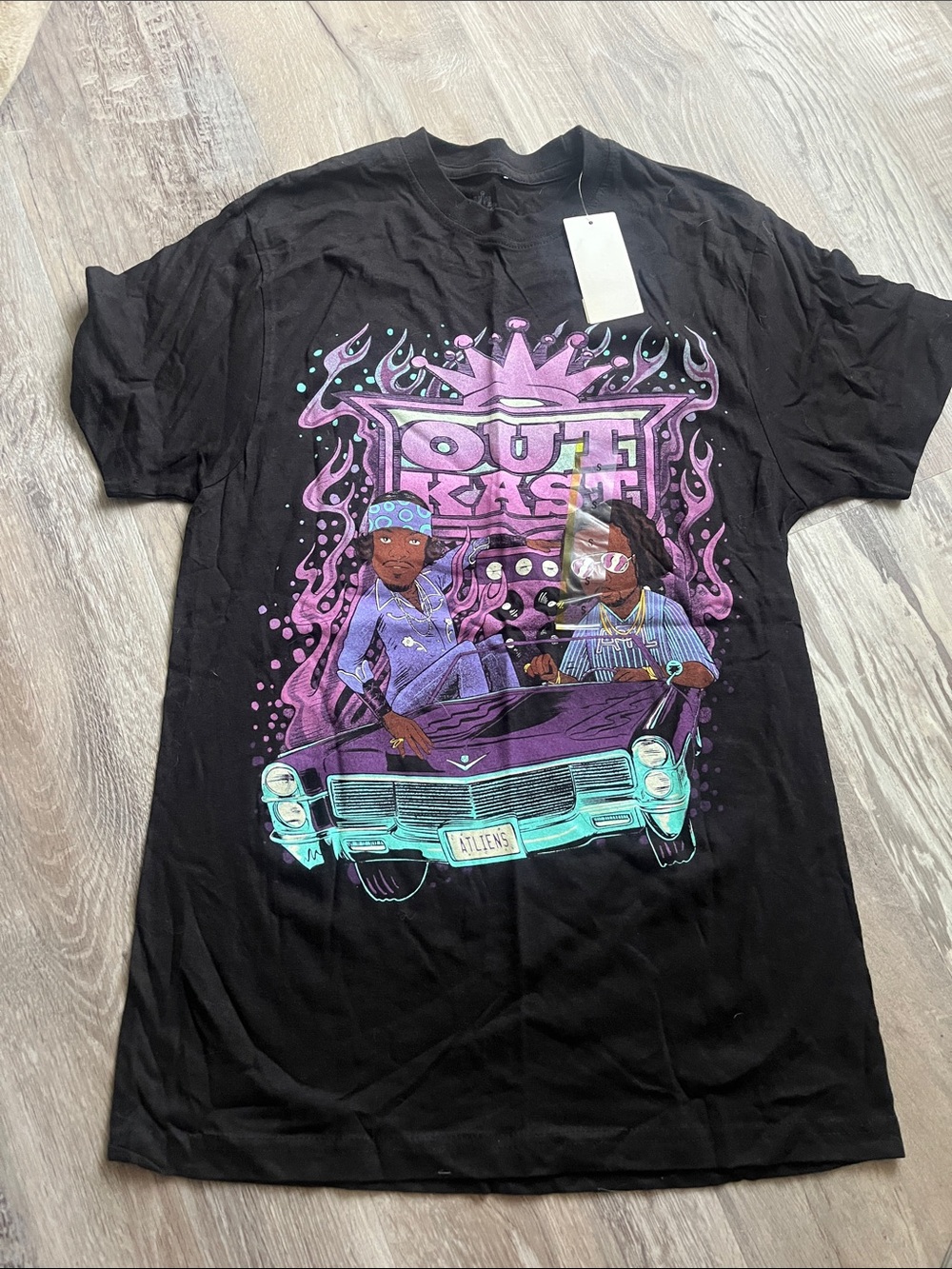 Target Black Short-Sleeve Tee with Purple & Teal Graphic OUTKAST